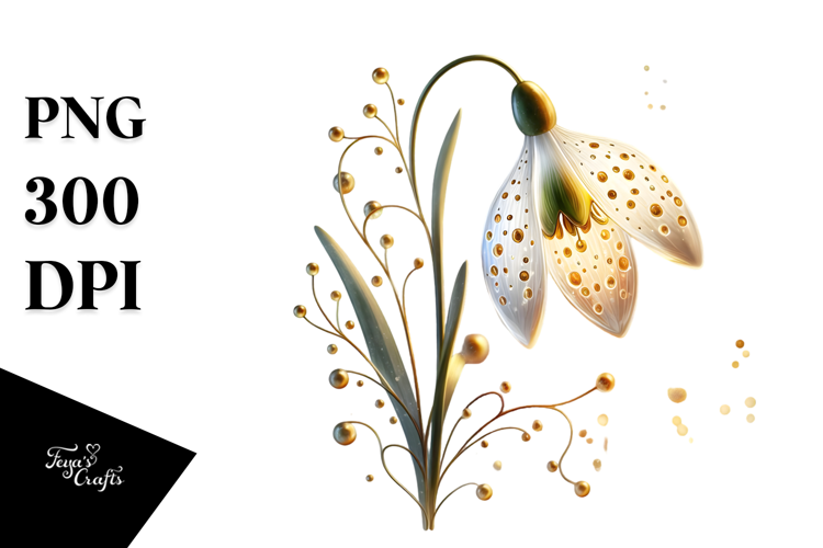 Glossy Snowdrop Material PNG