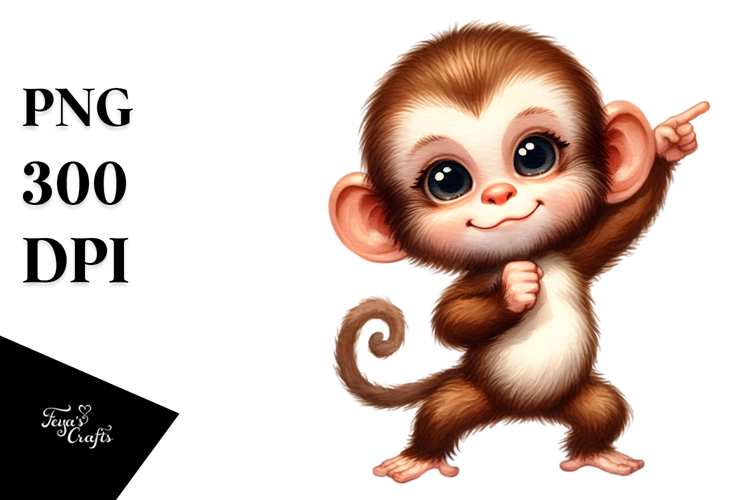 Funny Baby Monkey Dancing PNG