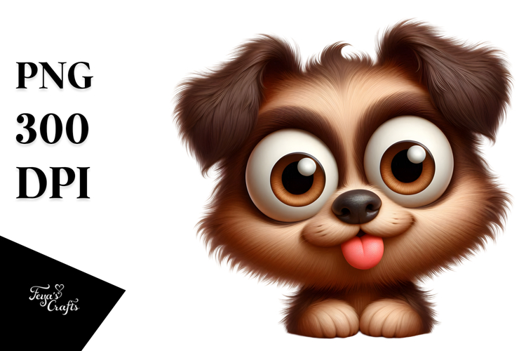 Playful Puppy with Fur Texture, Trending PNG