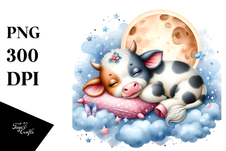 Cute Moon Clipart Image 4