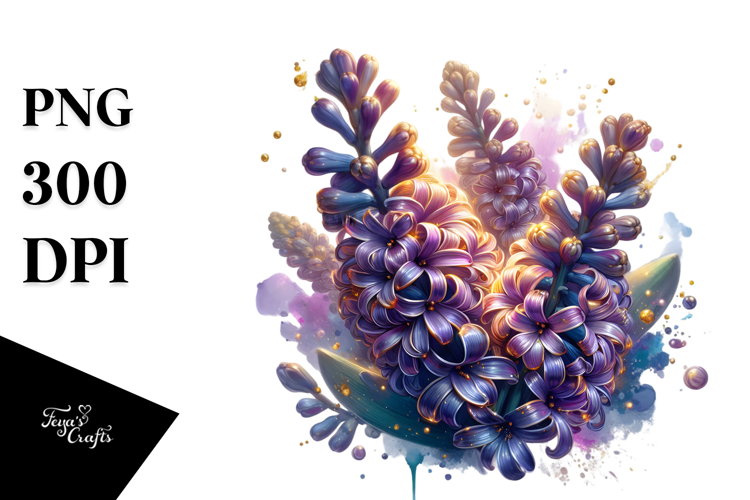 Abstract Shiny Hyacinth Metallic Insertions PNG