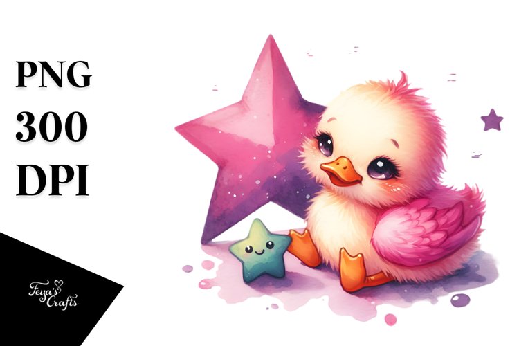 Colorful Baby Duck PNG