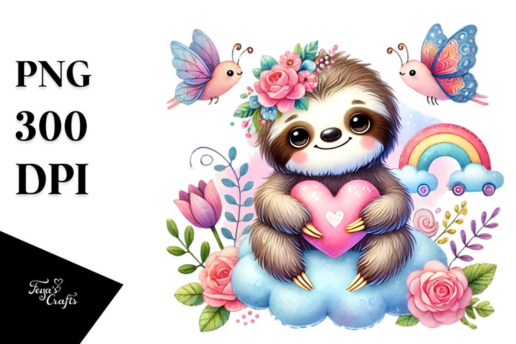 Sloth Clipart Image 16