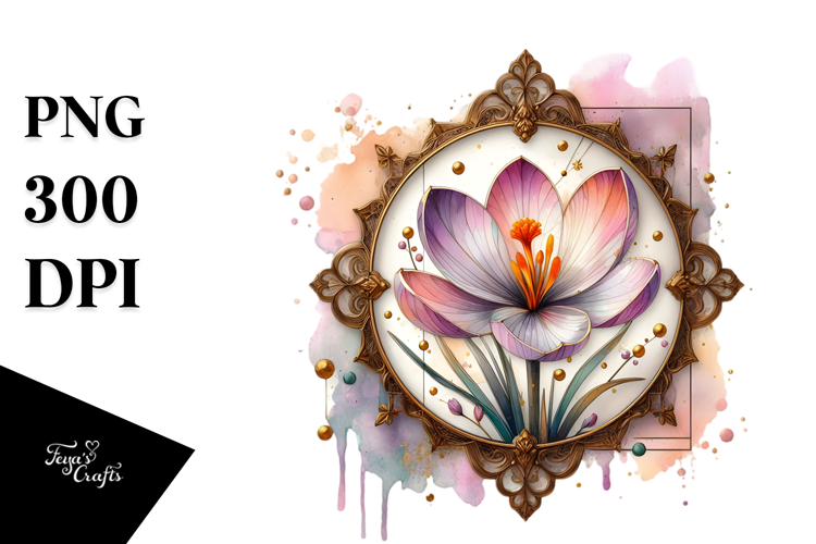 Abstract Crocus Frame, 20 oz Tumbler