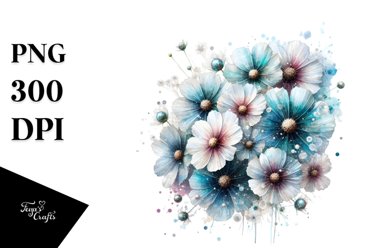 Cosmos Watercolor Splash PNG
