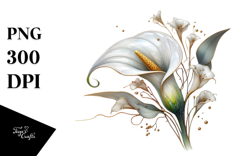 Golden Calla Lily PNG