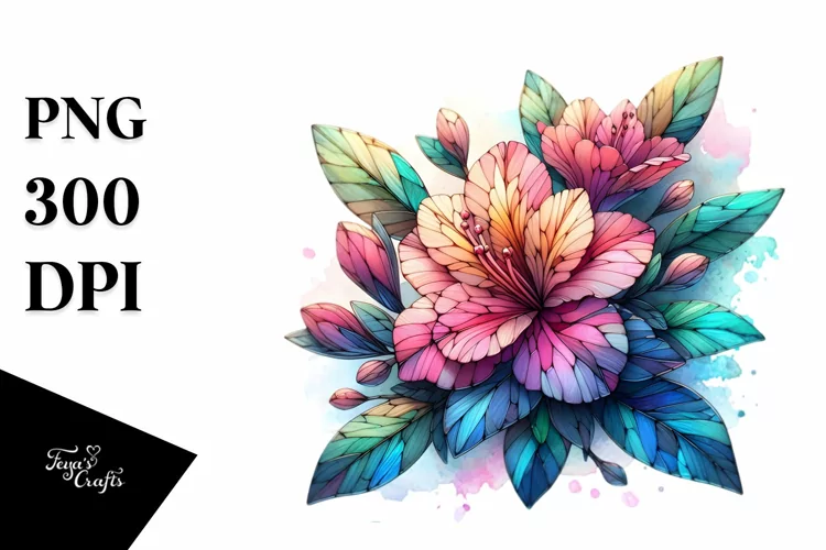 Vibrant Azalea Stained , Transparent PNG