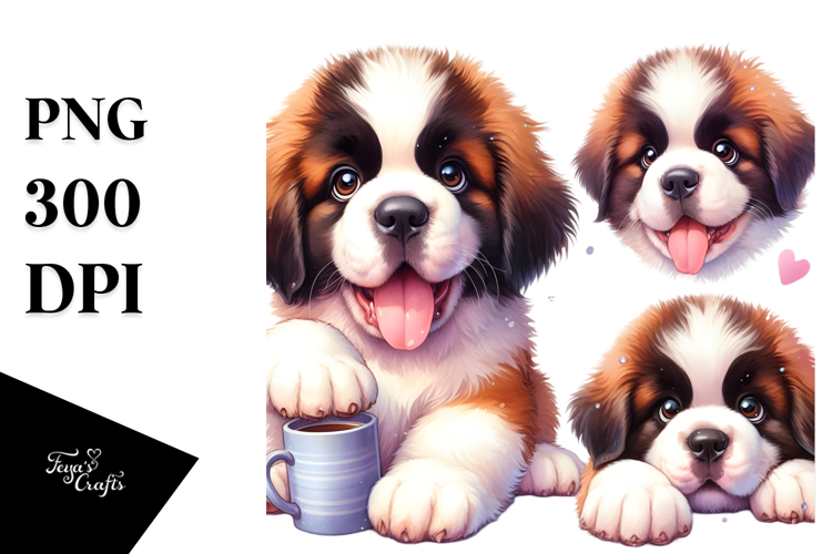 Baby Saint Bernard with Crazy Furr