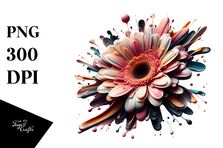 Glossy Gerbera Material PNG