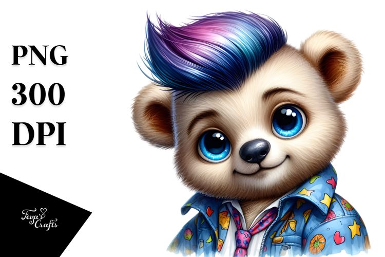Expressive Bear PNG