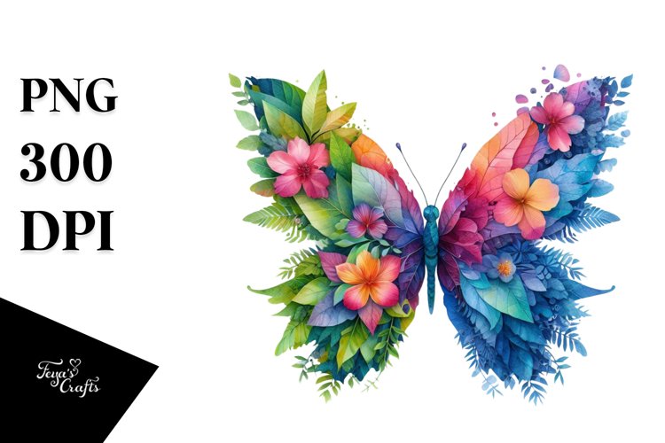 Vibrant Abstract Butterfly PNG example image 1