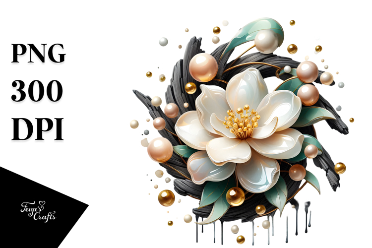 y Jasmine Watercolor Splash PNG