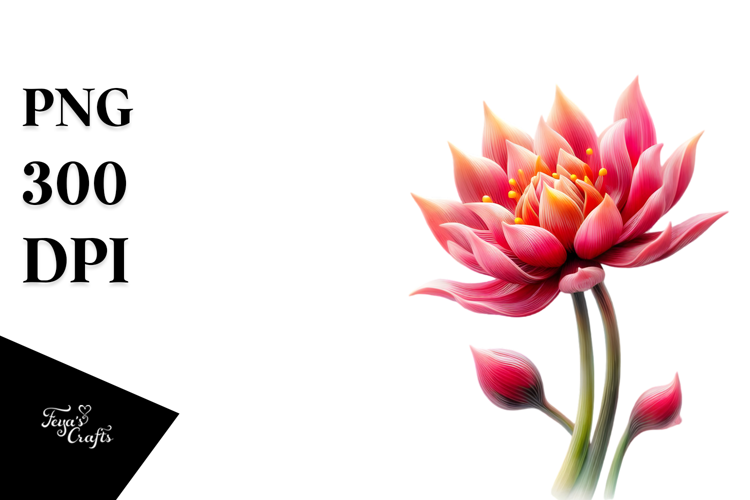 Tulip with Watercolor Splash PNG