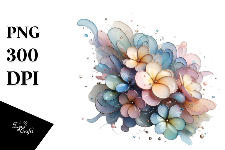 Glossy Impatiens Made of Material PNG