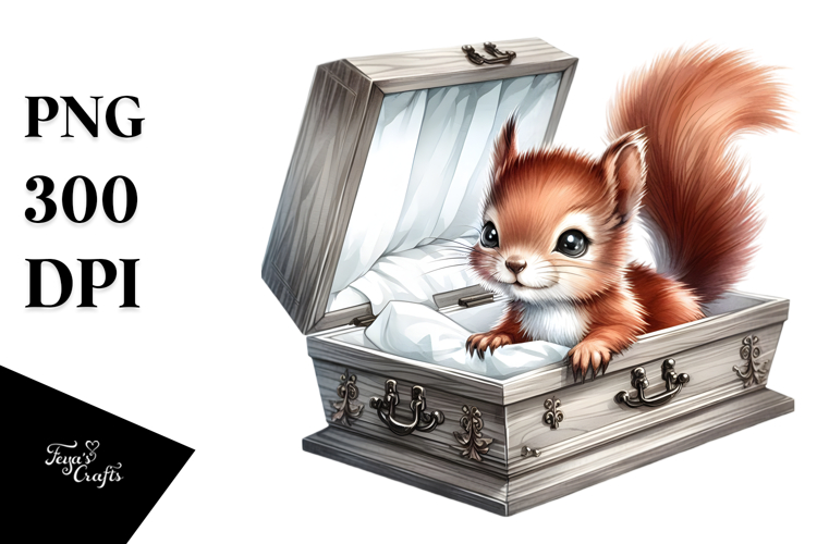 Cute Baby Squirrel for Halloween PNG
