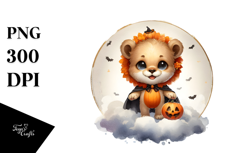 Digital Painting Baby Lion PNG