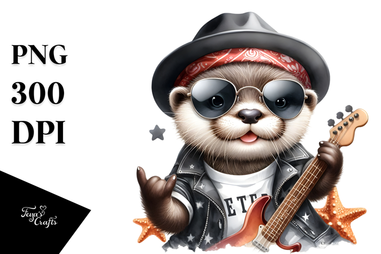 Cute Energetic Otter PNG