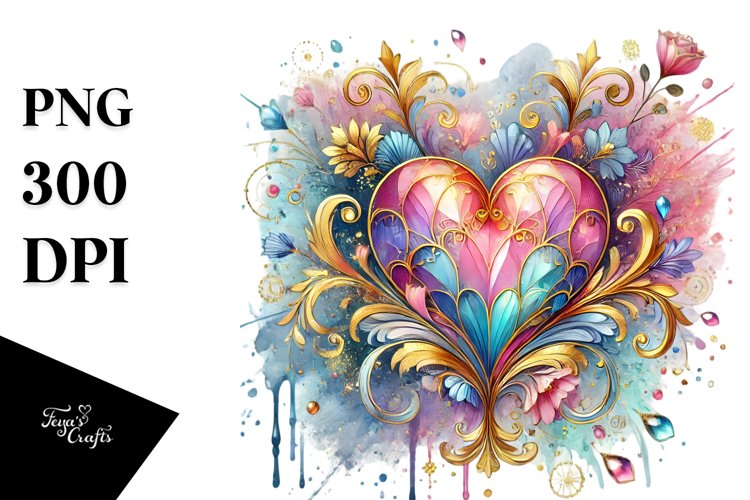 Colorful Heartglass, High-Res PNG example image 1