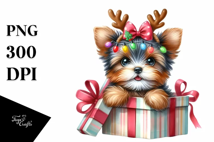 Winter Yorkshire Terrier PNG