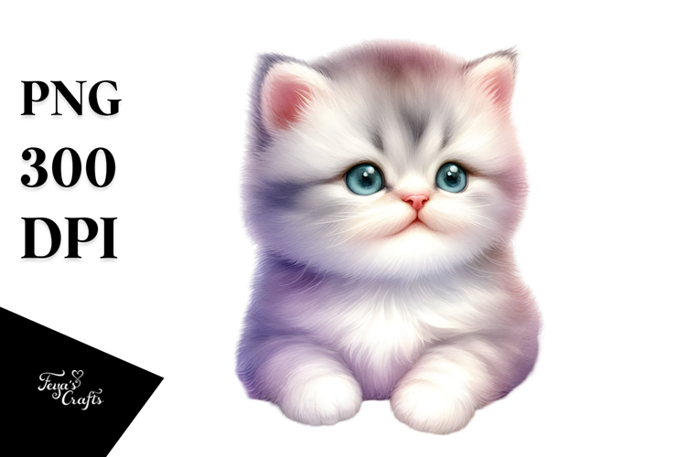 Cute Baby Cat with Goofy Smile, Transparent PNG