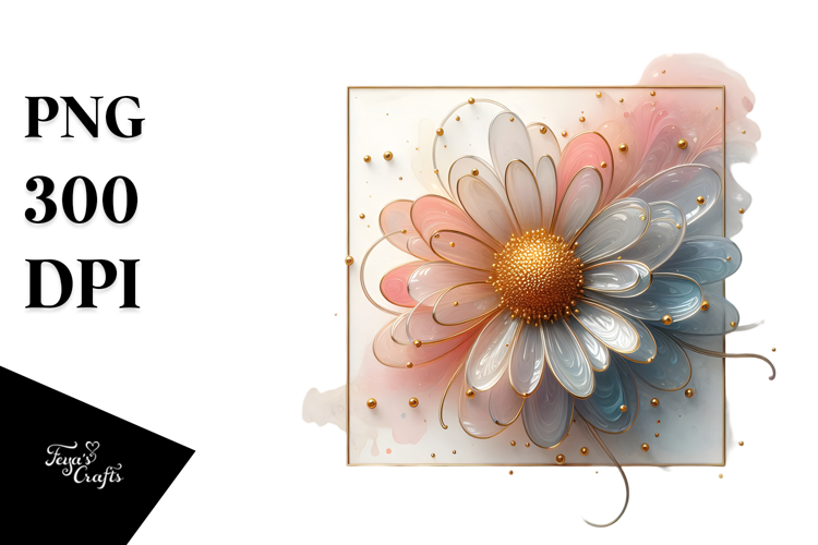 Pastel Watercolor Flower Png Image 14