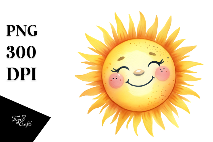 Very Simple Smiling Sun PNG