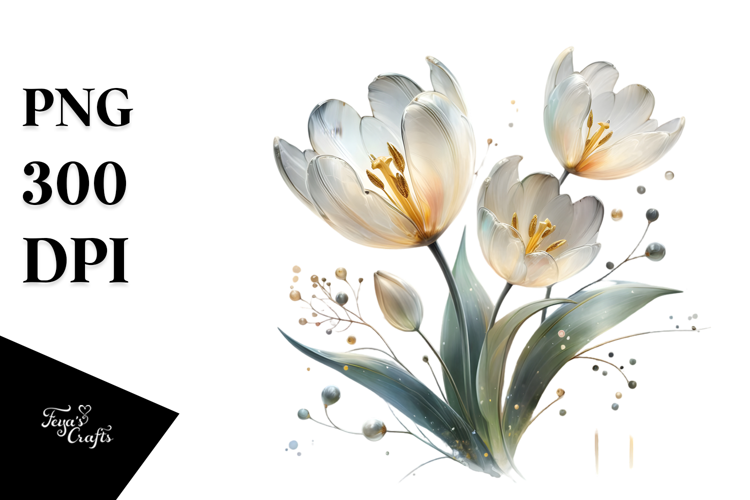 Tulip Watercolor Splash PNG