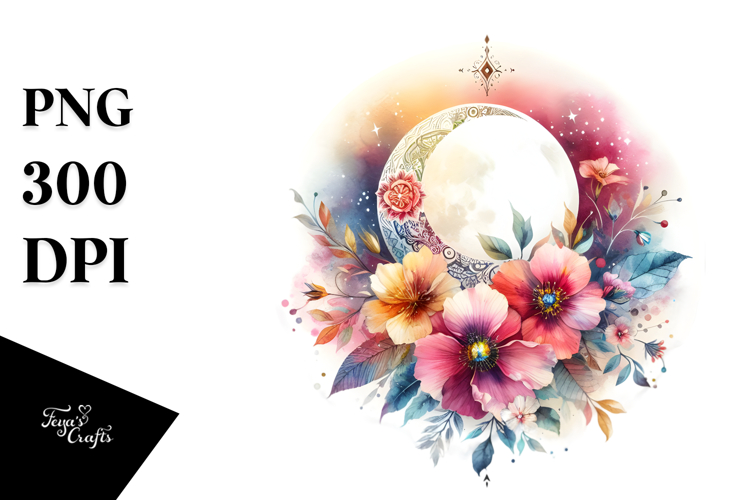 Boho Flowers Clipart Image 4