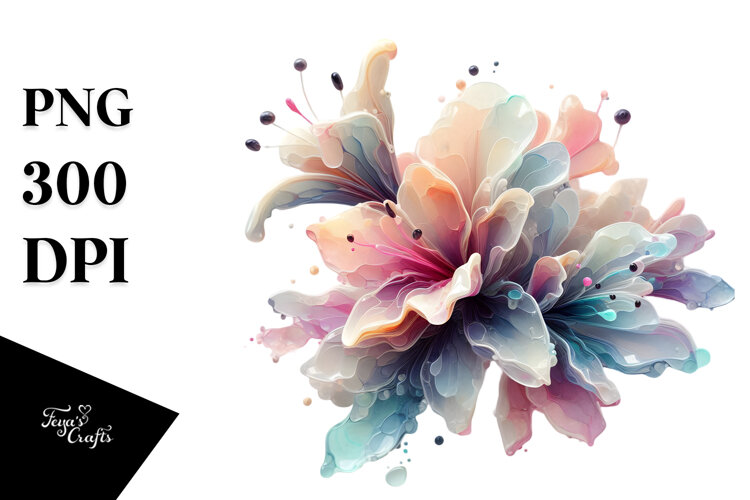 Glossy Azalea in Pastel Material PNG example image 1