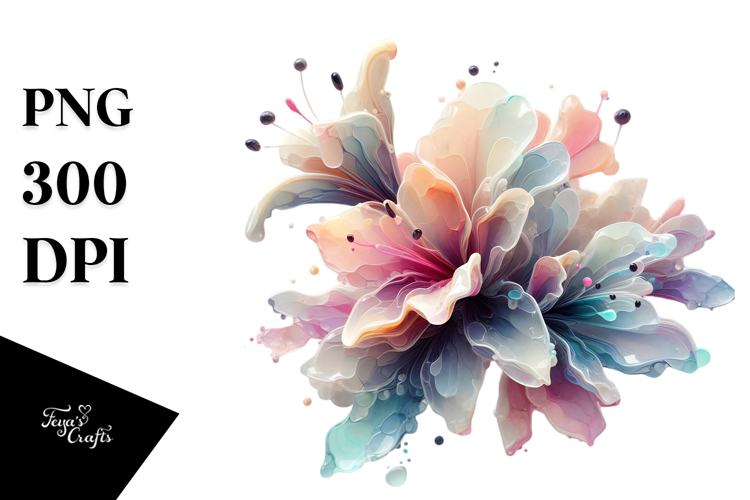 Glossy Azalea in Pastel Material PNG
