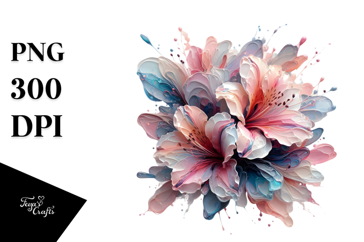 Pastel Azalea in Glossy Material PNG
