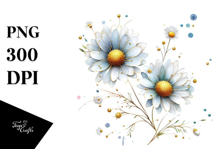 Daisy with Golden Insertions, Transparent PNG