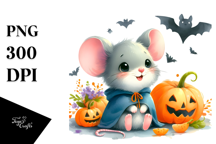 Vibrant Baby Mouse Halloween