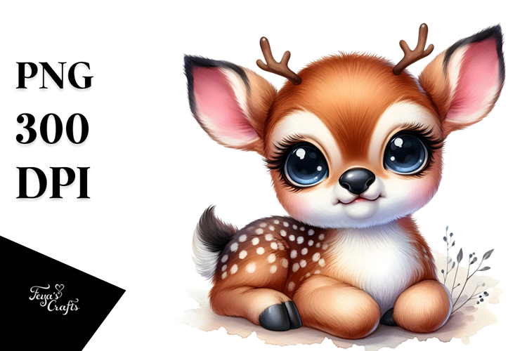 Cute Energetic Deer PNG