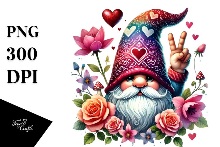 Victory Sign Gnome PNG