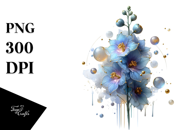 Abstract Delphinium, Transparent PNG