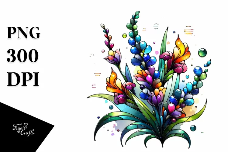 Colorful Stained Snapdragon Splash