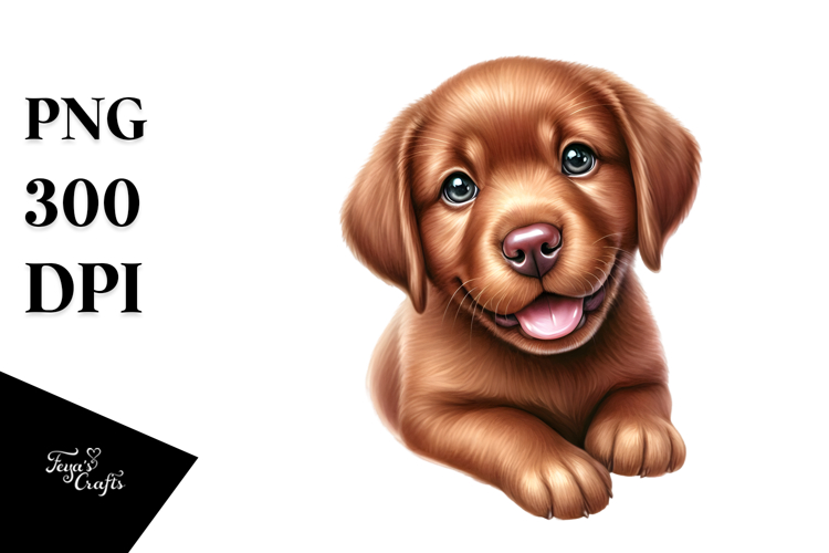 Cute Happy Baby Chesapeake Bay Retriever PNG