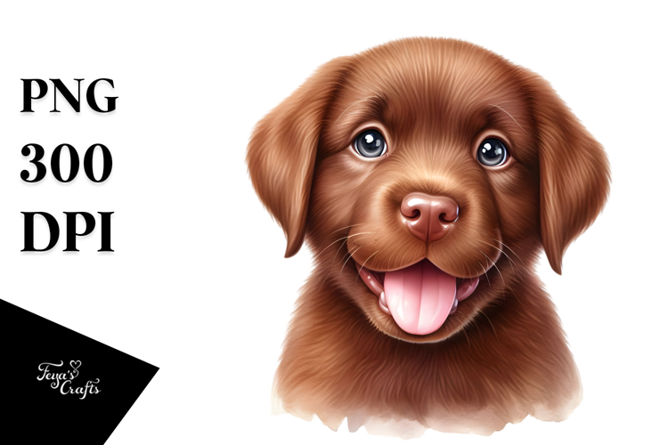 Cute Happy Baby Chesapeake Bay Retriever PNG