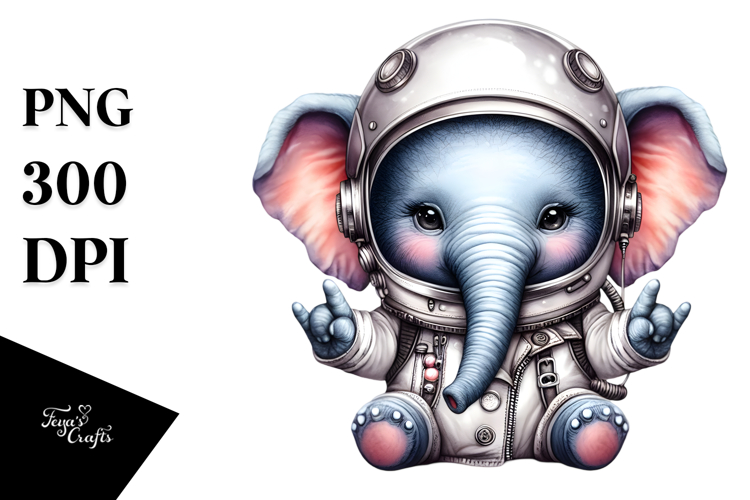 Cute Baby Elephant Rocker PNG