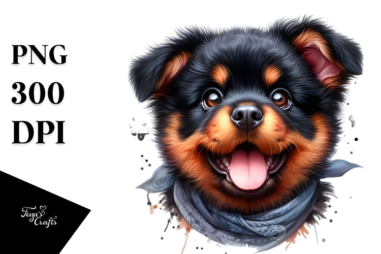 Happy Rottweiler PNG