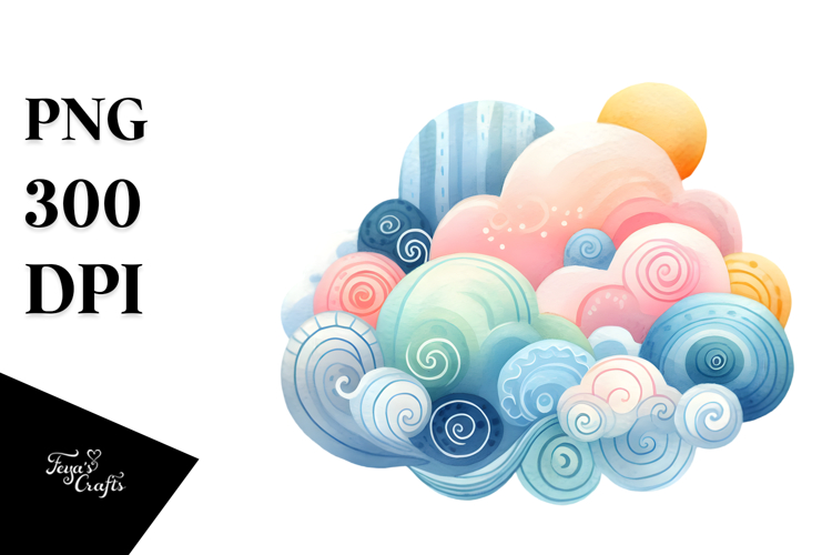 Simple Whimsical Cloud PNG