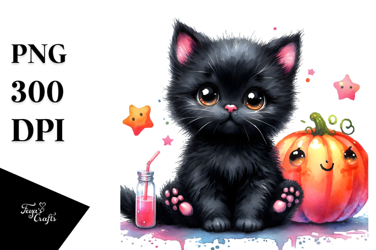 Black Cat Clipart Image 19