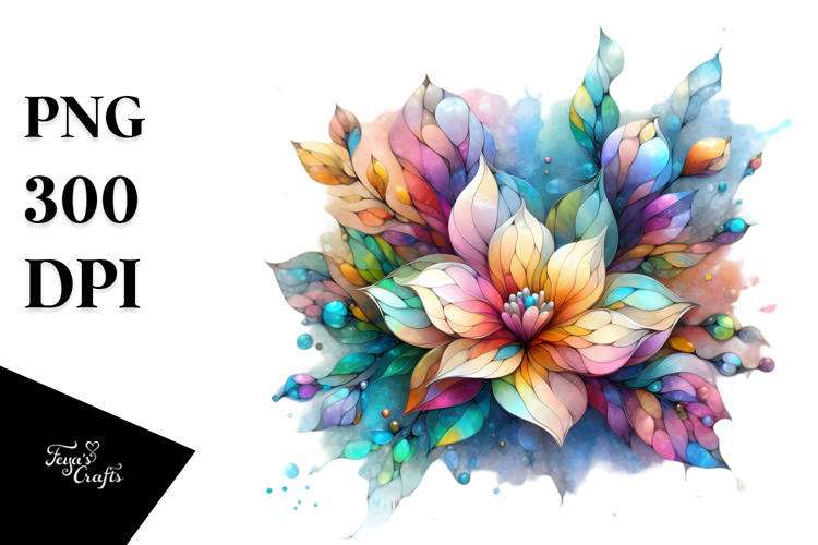 Vibrant Gardenia -like Watercolor PNG