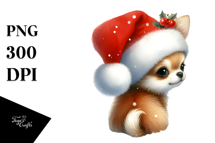 Bird with Santa Hat, High-Res PNG