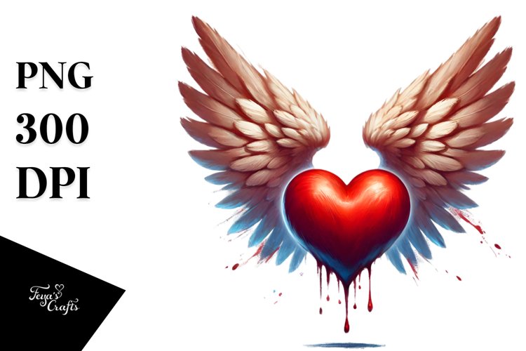 Wings Heart, PNG