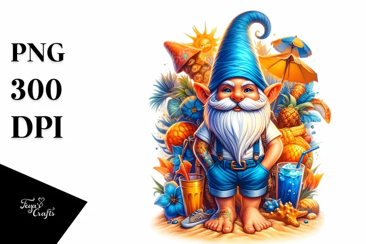 sSummer Gnome Azzure Shorts Tee Shirt | Sublimation |