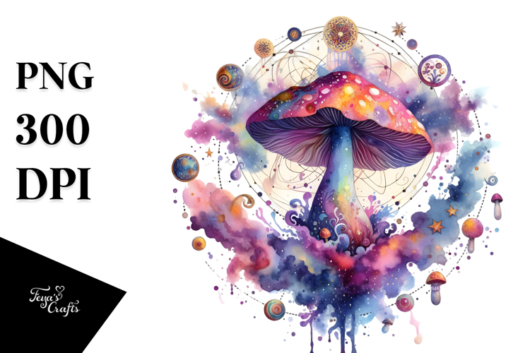 Magical Celestial Mushroom Tarot PNG