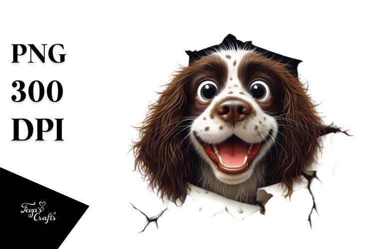 Enthusiastic Watercolor English Springer Spaniel |