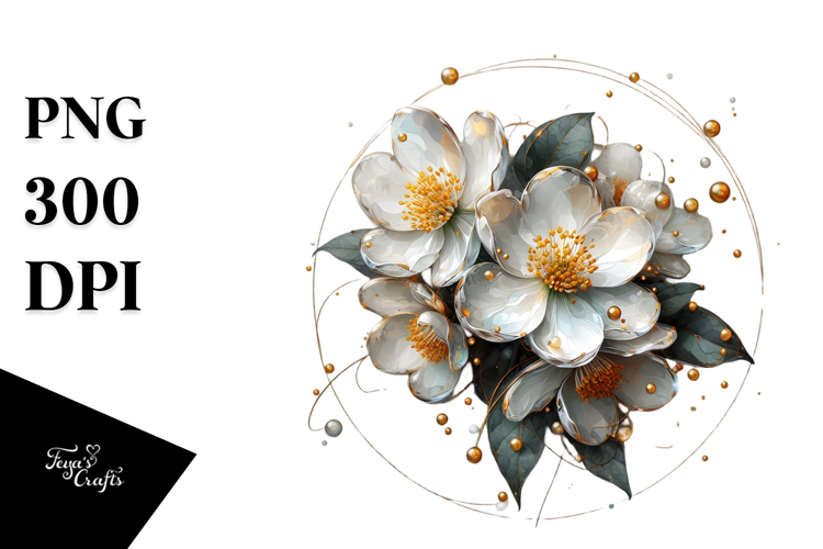 Abstract Glossy Jasmine PNG